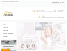 Tablet Screenshot of familydentistryofcolumbus.net